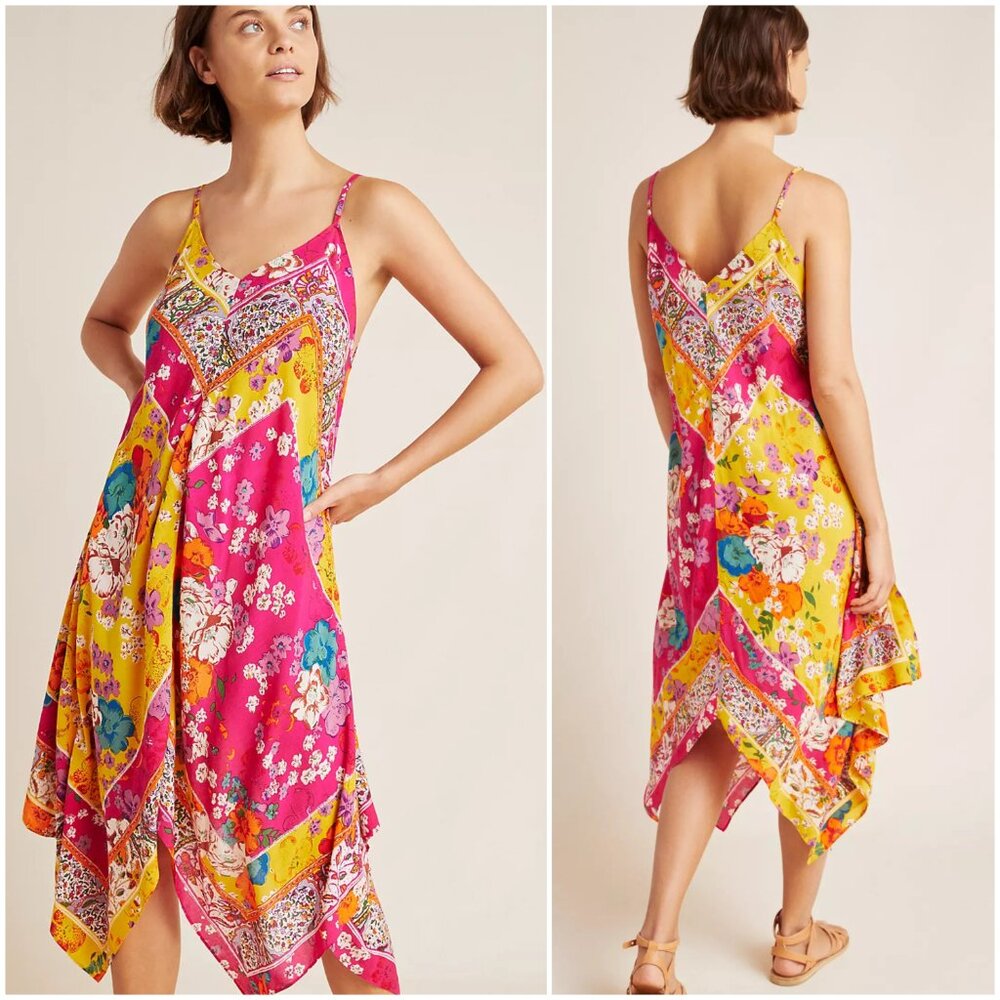 Anthropologie Daria Handkerchief Sleep Dress Midi Oversized size XS/S Bohemian